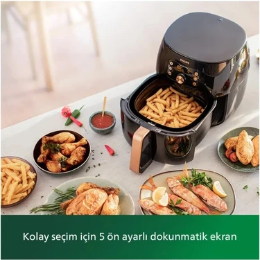 調理器具 PHILIPS Avance Collection Philips HD9650/90 Airfryer XXL Fritöz Avance Collection 1.4 kg 7.3