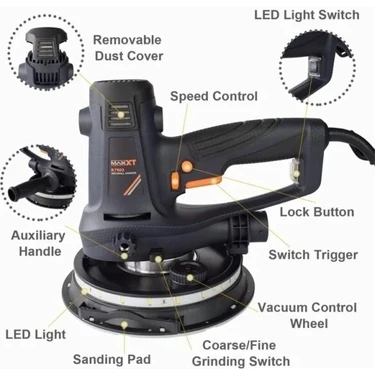 Maxxt MS810 Alçıpan Zımpara 225MM 810 W. Fiyatı