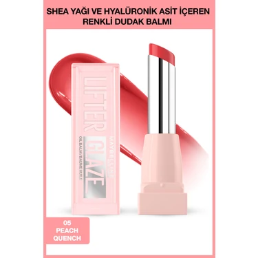 Maybelline New York Lifter Glaze Shea Yağı ve Hyalüronik Asit Içeren Renkli Dudak Balmı - 05 Peach