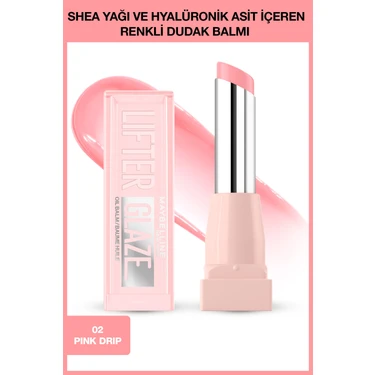 Maybelline New York Lifter Glaze Shea Yağı ve Hyalüronik Asit Içeren Renkli Dudak Balmı - 02 Pink