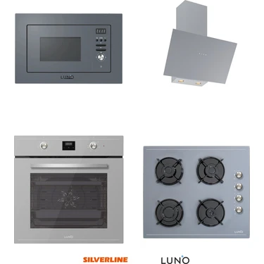 Silverline Luno Ankastre Gri 4'lü