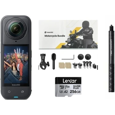 INSTA360 X5 360 Derece 8k Aksiyon Kamera Motosiklet Kit