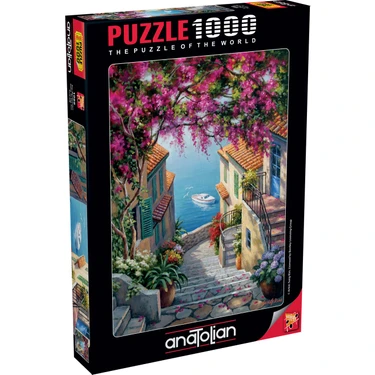 Anatolian 1000 Parçalık Puzzle – Kıyı Merdivenleri Manzaralı, Yetişkin ve Gençlere Uygun Eğlenceli