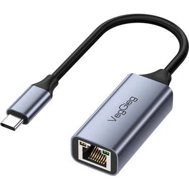 Veggieg USB Type-C 100MBPS RJ45 Lan Ethernet Internet Çevirici