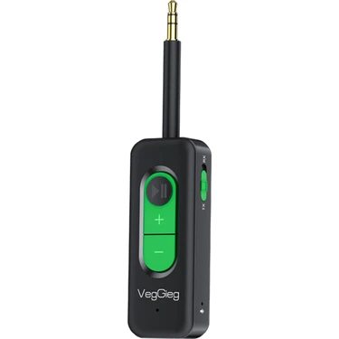 VegGieg Aux Bluetooth 5.4 Transmitter & Receiver Kablosuz Ses Adaptörü Model V-UB505 ile Gecikmesiz