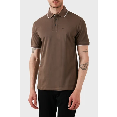 Emporio Armani Şeritli Pamuk Düğmeli Polo Yaka T Shirt Fiyatı