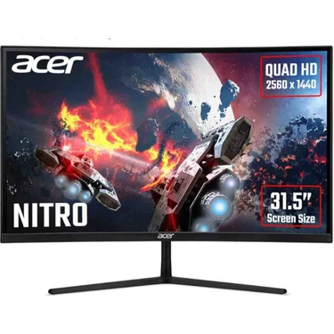 Acer Nitro EI322QURPBMIIPPX 80CM 31.5 Inç Zeroframe Wqhd Curved 1500R 165Hz Freesync Premium Pro
