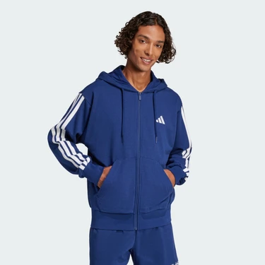 Adidas Sportswear JE6341 Essentials 3-Stripes French Terry Full-Zip