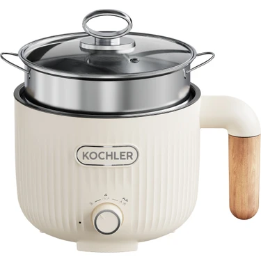 Kochler 600w Çok Amaçlı Elektrikli Tencere 1.6l Paslanmaz Çelik Üst Hazne İle Buharlı