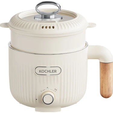 Kochler Çok Amaçlı Elektrikli Tencere | 600W | 1.6l | Buharlı ve Yağda Pişirme Özellikli