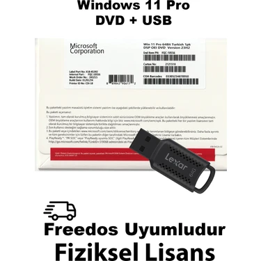 Microsoft Windows 11 Pro USB + DVD Fiziksel Lisans Kurulum Fiyatı