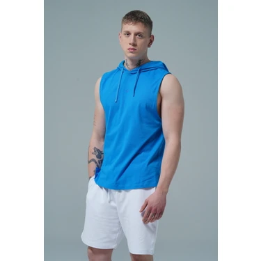 George Phoenix Pure Comfort - Mavi Rahat Kesim Kapüşonlu Erkek Spor