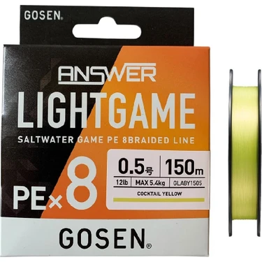 Gosen Answer Light Game Pe 8 Örgü 0.5pe 150MT Cocktail Fiyatı