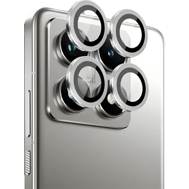Fibaks Xiaomi Mi 14T Pro Uyumlu Kamera Koruma Siyah Renkli Lens Koruyucu Temperli Cam
