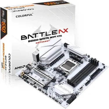Colorful Battle-Ax B650M-WHITE Wıfı V15 Ddr5 7600 Mhz Matx Gaming (Oyuncu)