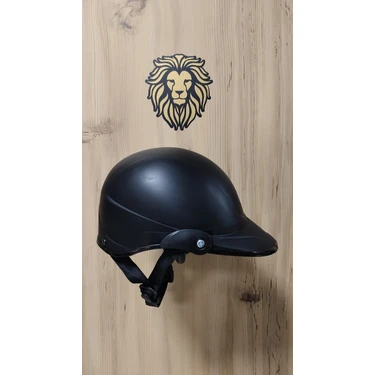 Leos Motor Jokey Kask Siyah Renk Açık Yüz Modeli Yerli Üretim Toka