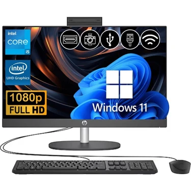 Hp Proone 240 G10 I5 1334U 16GB 512GB M.2 SSD B6JD3ES ATL26 23.8" Fhd Windows 11 Pro Siyah All In