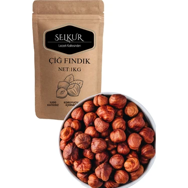 Selkur 1 kg İri Tane Çiğ Fındık Doypack Ambalaj %100 Katkısız Türkiye