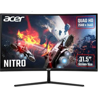Acer Nitro EI322QURP 31.5" Qhd Zeroframe Curved 1500R 165Hz 1 Ms 2560 x 1440 Hdr 400 Va LED 2xhdmı