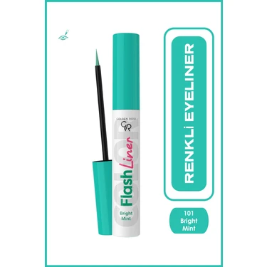 Golden Rose Flash Liner Colored Eyeliner - 101 Bright Mint - Renkli Likit