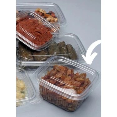 Gold Ambalaj Plastik Sızdırmaz Kap 500 gr cc Kullan At Tek Kullanımlık Plastik Kapaklı Kase 50