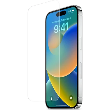 Glazef Apple iPhone 14 Pro Ekran Koruyucu Tam Uyumlu 9h Temperli Cam Kırılmaz