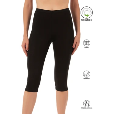 Özkan Underwear 0458 Kadın Pamuklu Likralı Süprem Kapri