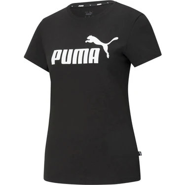 Puma ESS Logo Tee Siyah Kadın Kısa Kol