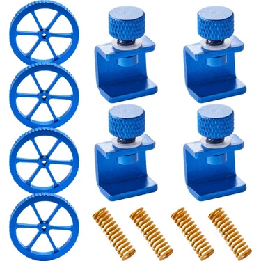 Accentssty Ender 3 Pro Için 3D Yazıcı Tesviye Somunları ve Yatak Yayları ve Cam Yatak Klipsleri