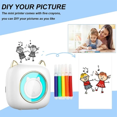 Accentssty Fotoğraf Yazıcısı Yanlış Soru Renkli Kağıtlı Yazıcı (Yurt