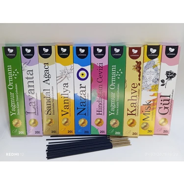 Tedi Sanat Çubuk Tütsü 200 Adet (10 Lu Paket Karışık Aroma)