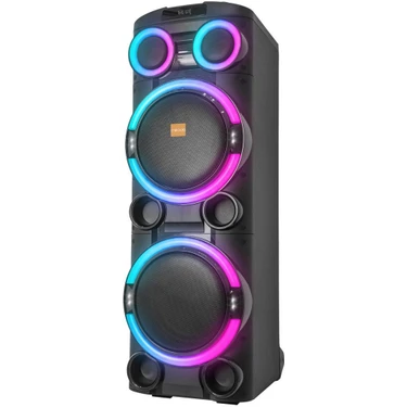 Mikado Md-104kp 200w 12v 14000mah Bataryalı Siyah 1 Uhf Uv Mikrofonlu Usb/Bt/Tf/Tws/Aux Rgb 220v