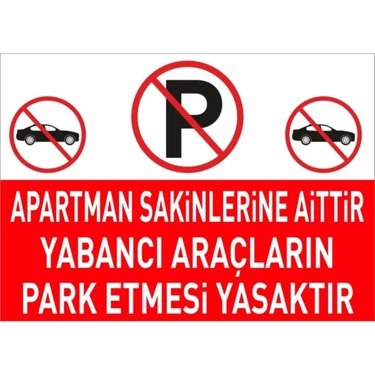 Apartmana Aittir Park Etmek Yasaktır Dekota Zeminli