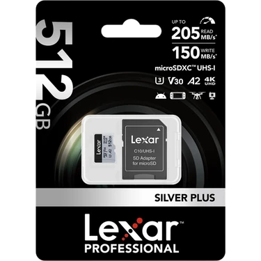 Lexar 512GB Yüksek Performanslı Silver Plus Microsdxc Fiyatı