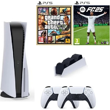 Sony Playstation 5 Standart Edition 2.kol Dualsense Şarj Istasyonu Ps5 Gta 5 Ps5