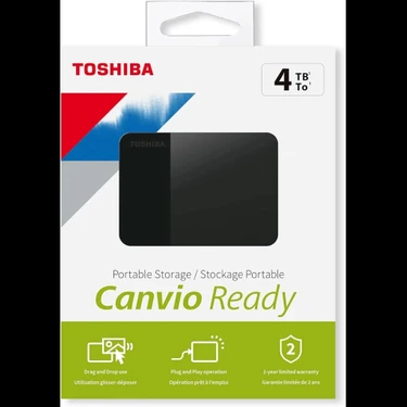 Toshıba HDTP340EK3CA, Canvio Ready, 4tb, 2.5" USB 3.0, Taşınabilir, Harici Hdd,