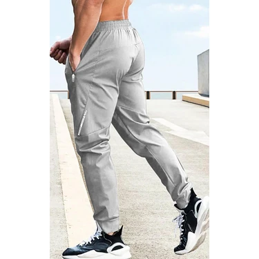 Ghassy Co.  Erkek Run Ultra Hafif Egzersiz Aktif Joggers Spor Dar Paça Eşofman