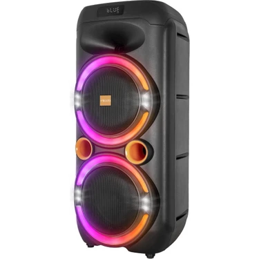 Mikado Md-208kp 40w Işıklı 7.4v 3600mah Siyah 1 Vhf Uv Mikrofonlu Usb/Bt/Tf/Tws/Aux 2 Mik Girişli