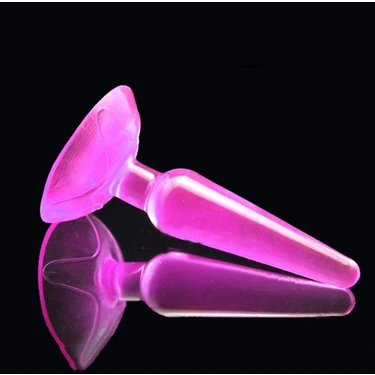 Yumuşak Jel Dokuda Vantuzlu Anal Vajinal Açıcı Genişletici Alıştırıcı Anal Plug ve
