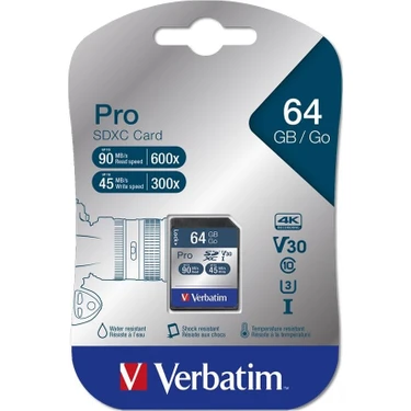 Verbatim Pro 64 GB 600X Sdxc Hafıza Kartı