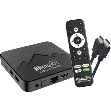Magbox Magroid Transformers 32 GB HDD 4 GB Ram Bluetooth 5g Wifi Ses Komut Kumandalı Android Tv