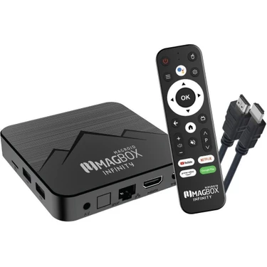 Magbox Magroid Infinty 64 GB HDD 4 GB Ram Bluetooth 5g Wifi Ses Komut Kumandalı Android Tv