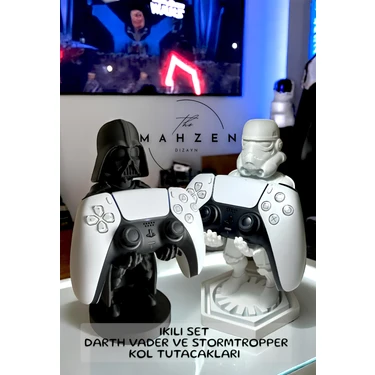 Star Wars Darth Vader & Stormtrooper Kol Tutacakları, Joystick Standı, Xbox / Ps4 / Ps5