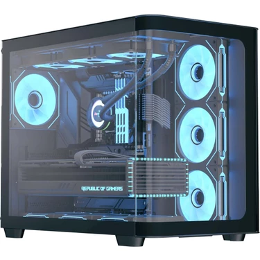 Aero Cool P500C 4X12CM Mirror A-Rgb Fanlı, Panoramik Tempered Panel, Atx Bilgisayar Kasası