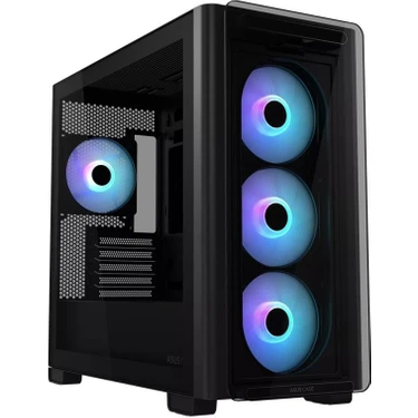 Asus A23 PLUS M-ATX KASA, GİZLİ KONNEKTÖR DESTEKLİ, 360 MM RADYATÖR VE 380 MM EKRAN KARTI UYUMLU, 4 ARGB FANLI KASA — Hepsiburada ürün görseli