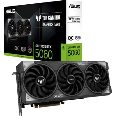 Asus TUF-RTX5060-O8G-GAMING-NVIDIA-GEFORCE-RTX 5060-8GB GDDR7-128BIT--HDMI-3XDP-DLSS3 Ekran