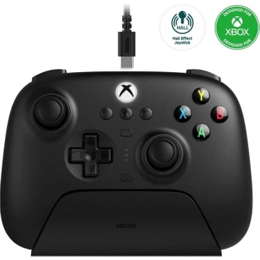 8bitdo Ultimate Xbox Hall Effect 3 Mod 2.4g Controller ve Şarj Dock - Siyah Xbox Series x Series S