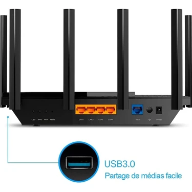 tp-link Archer AX73 Wi-Fi 6ルーター TP-Link Archer AX73 | Dual-Band Wi-Fi 6 Router | Fiber Fiyatı