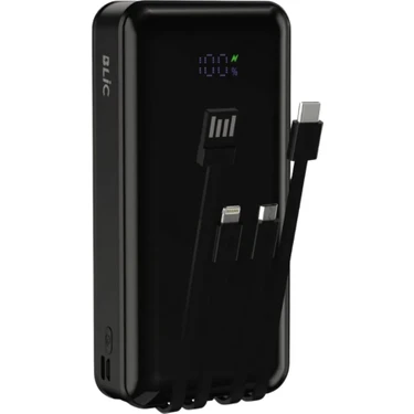 20.000 Mah Plus Dijital Göstergeli Dahili Çoklu Kablolu Powerbank Taşınabilir Şarj