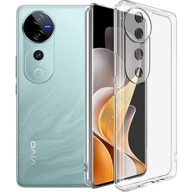 Vivo V40 5g Uyumlu Şeffaf Silikon Kılıf - Kamera Korumalı Esnek Tam Koruma